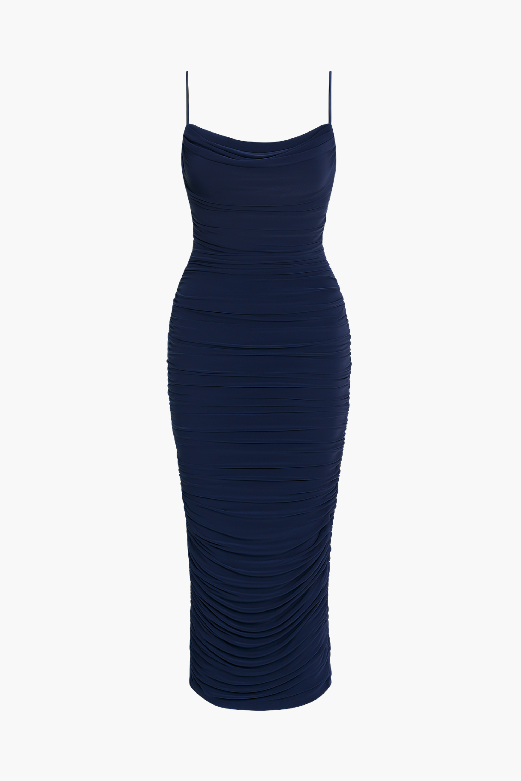 Whitney Mesh Ruched Midi Dress