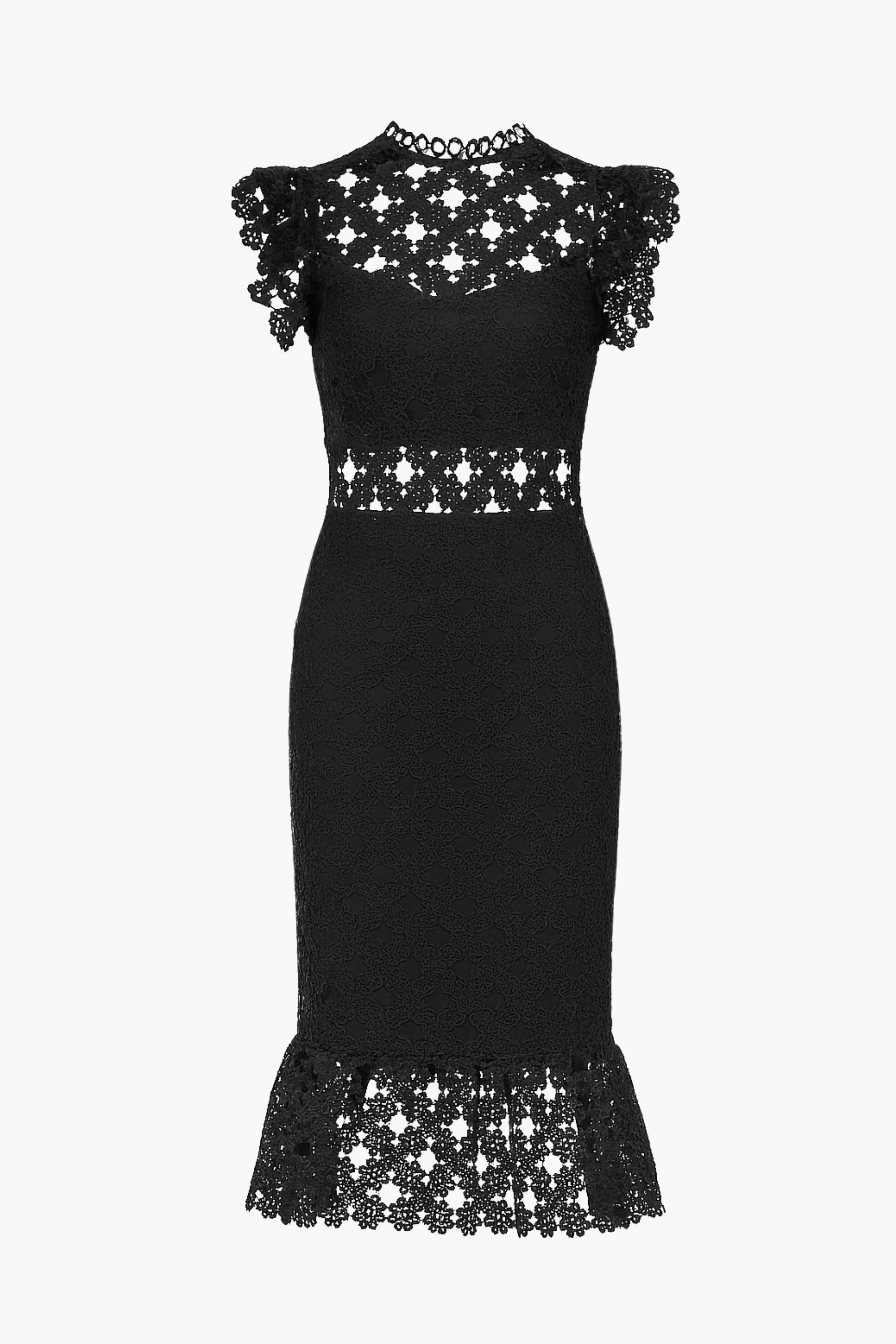 Samantha Lace Trumpet Bottom Midi Dress