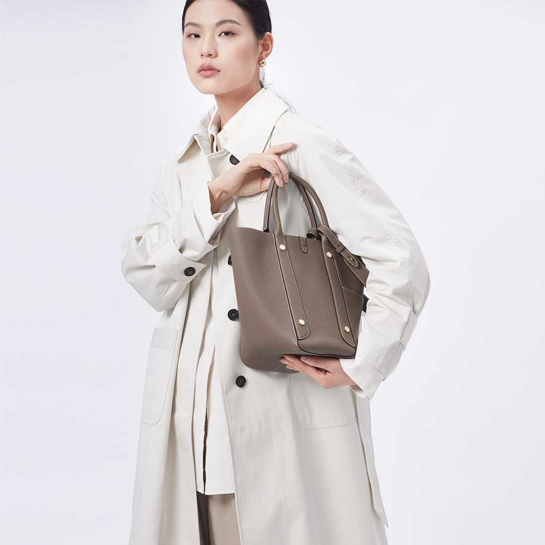 Handmade Leather Tote Bag - Large Size
