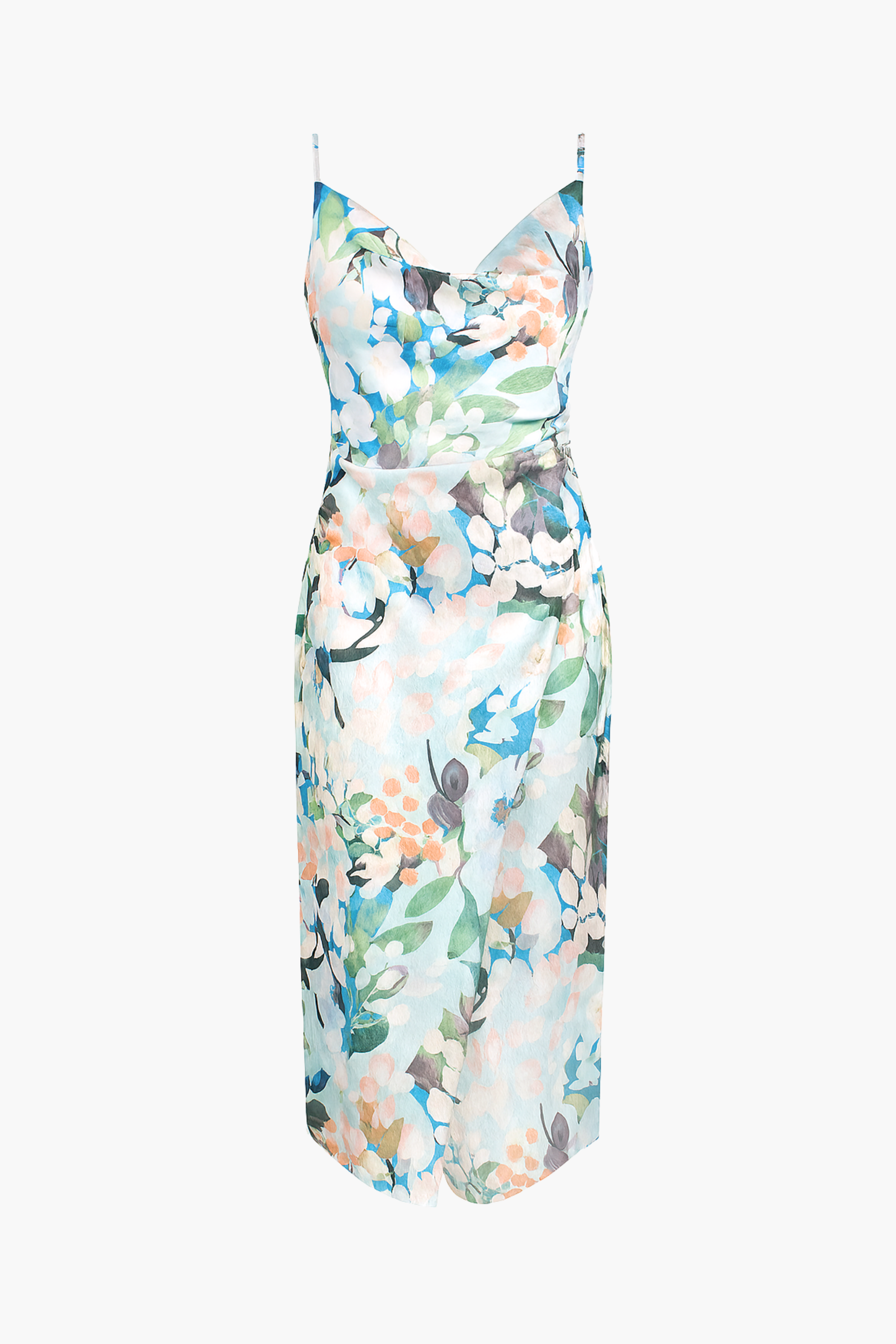 Emily Floral Print Midi Slip Dress