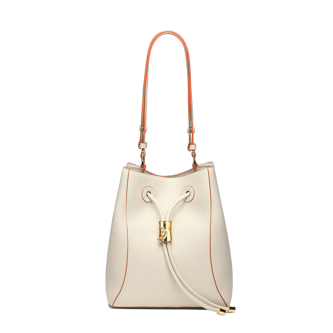 Handmade Leather Shoulder Bucket Bag