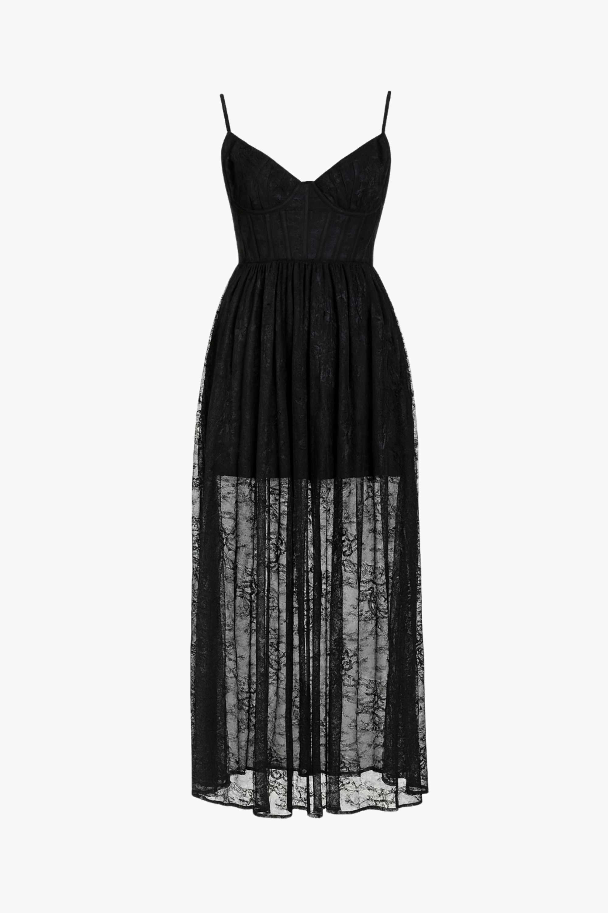 Evelina Lace Corset Maxi Dress