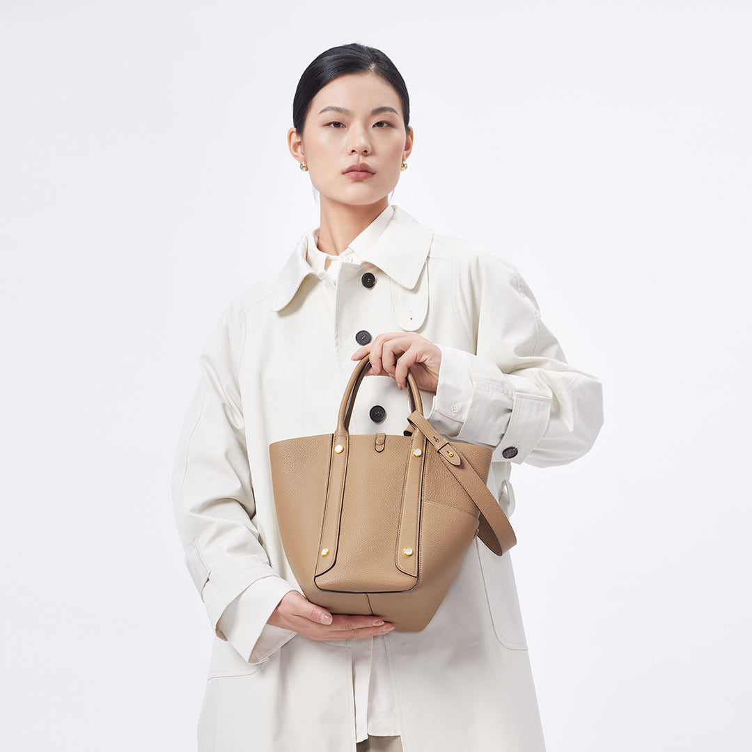 Handmade Leather Tote Bag - Large Size