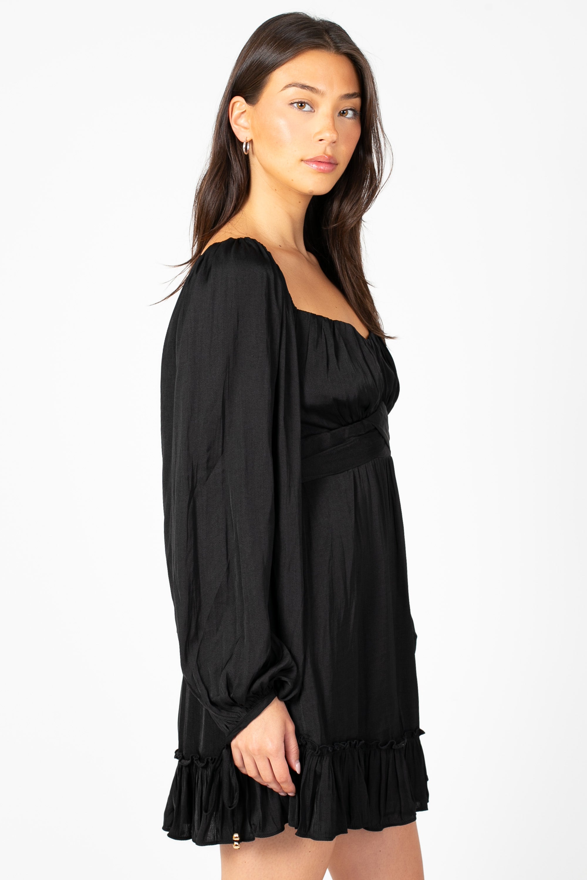 Harlow Tie Back Satin Mini Dress