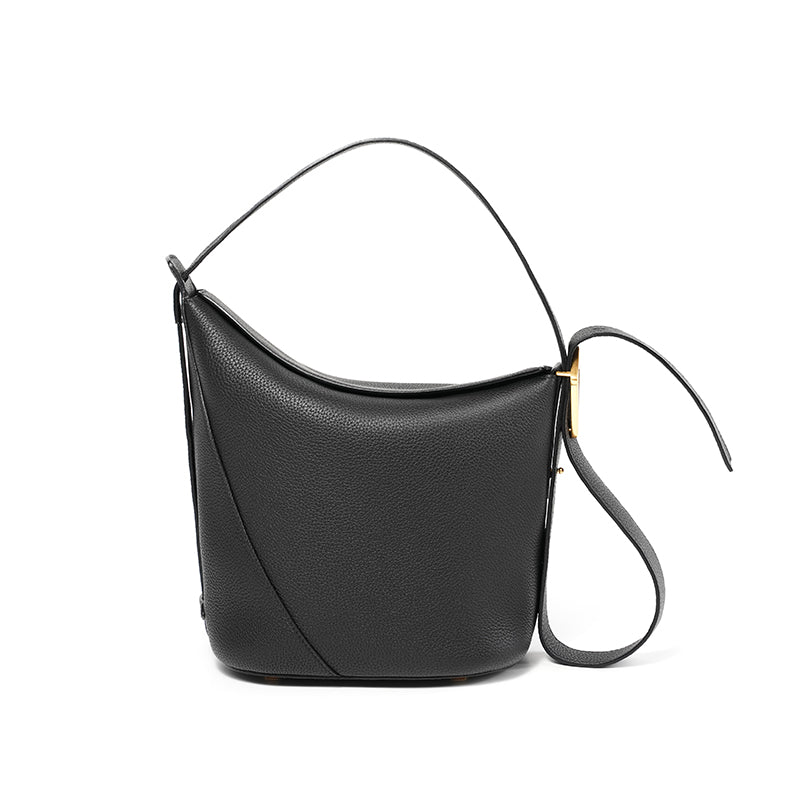 Handmade Leather Shoulder Bucket Bag