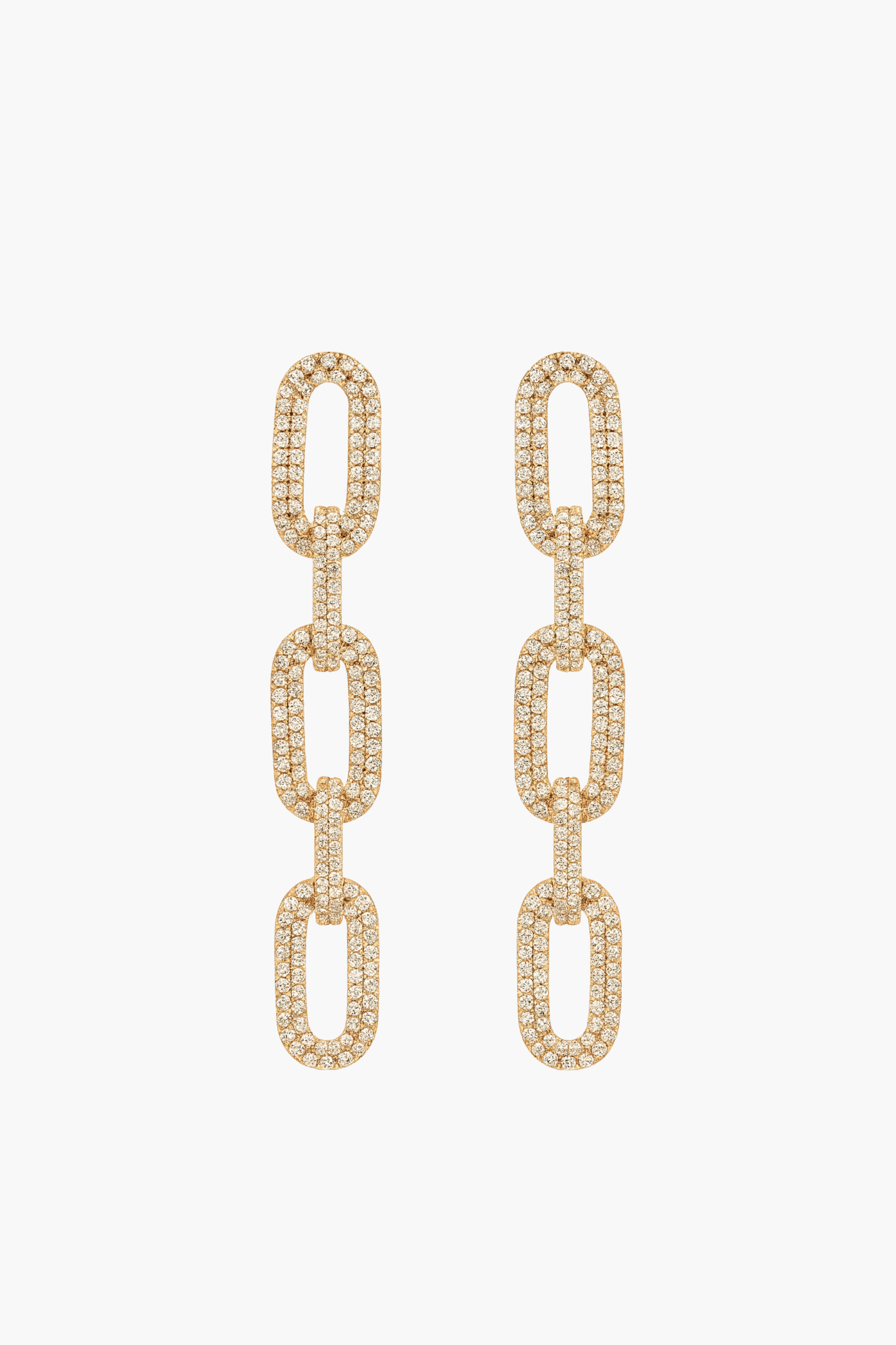 Rhinestone Chain Link Earrings