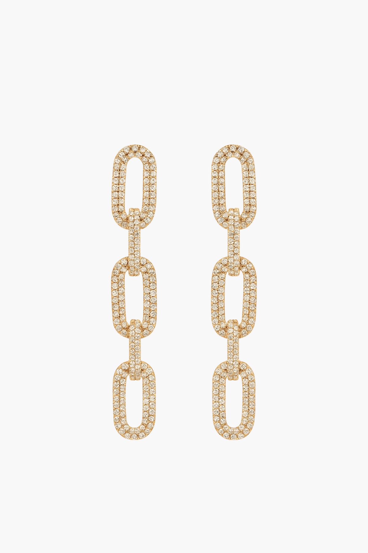 Rhinestone Chain Link Earrings