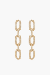 Rhinestone Chain Link Earrings