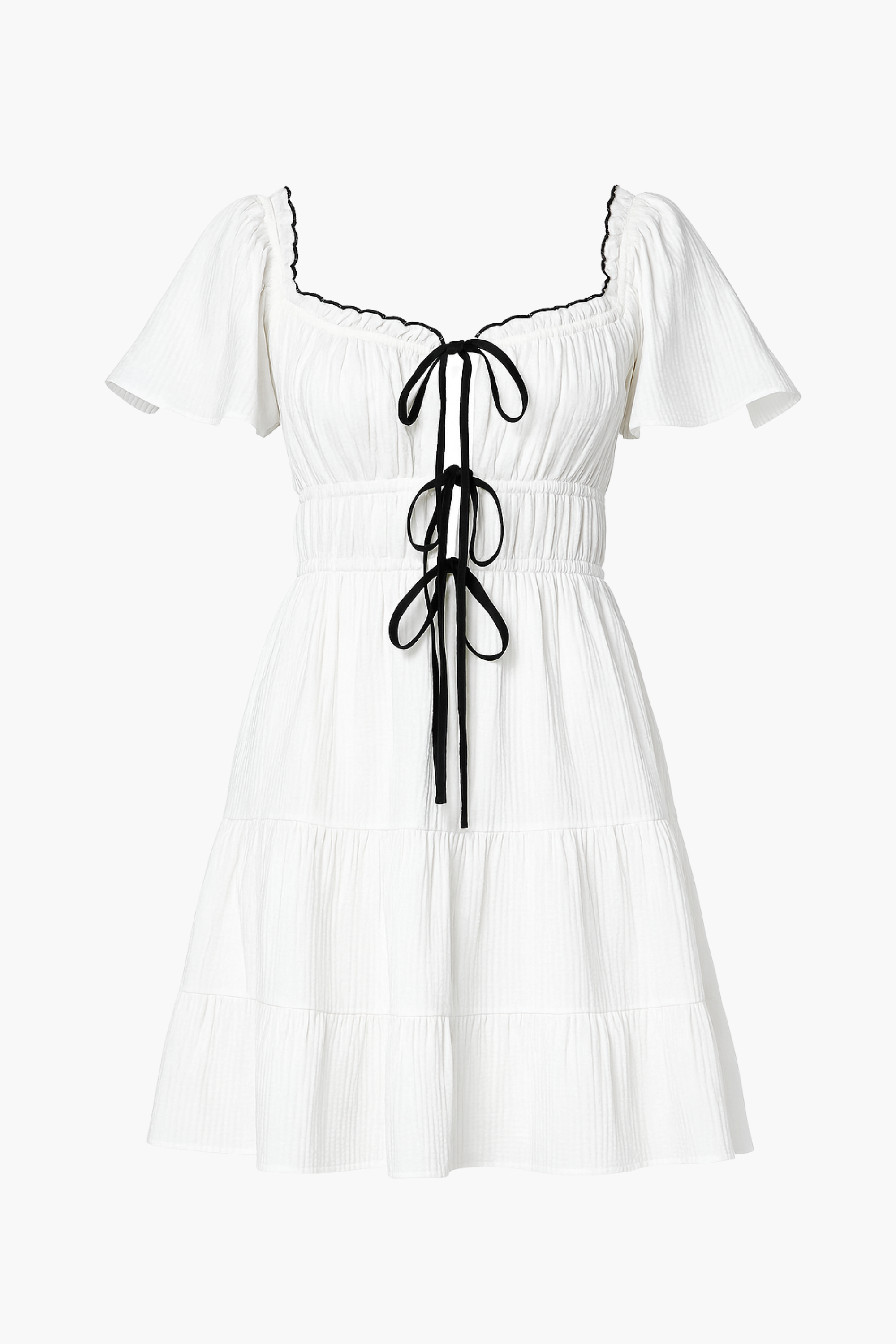 Elodie Contrast Bow Mini Dress