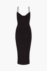 Livvy Rhinestone Back Shimmer Midi Dress