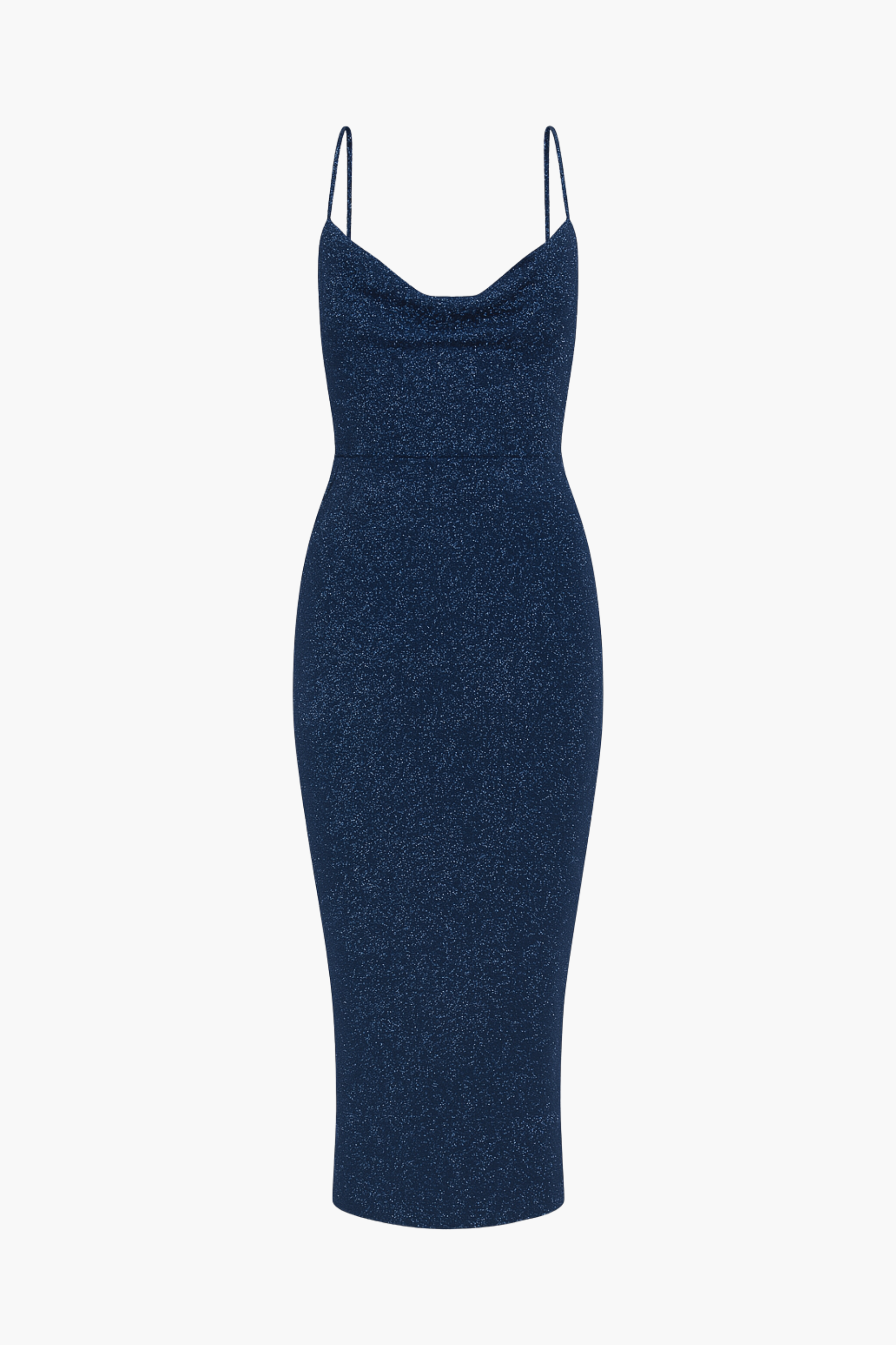 Livvy Rhinestone Back Shimmer Midi Dress