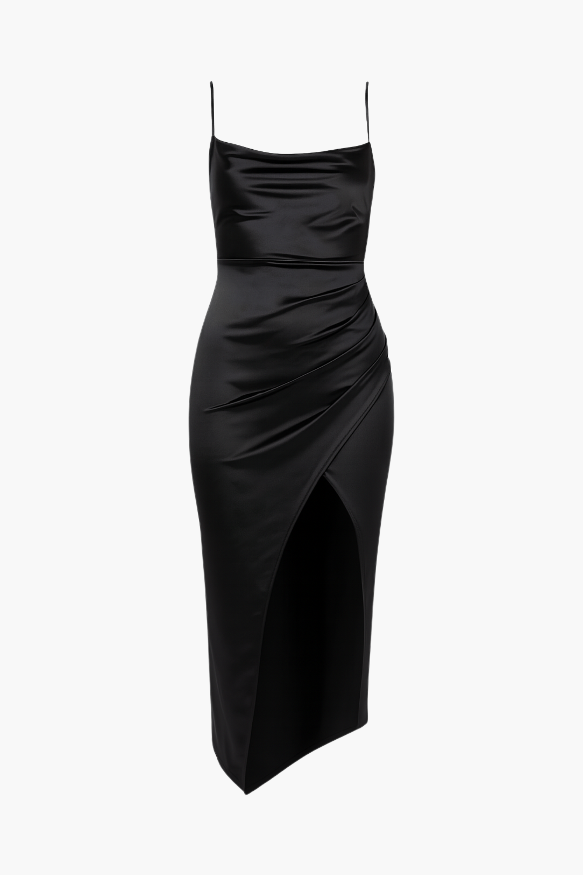 Hyla Drape Neck Satin Bodycon Mini Dress