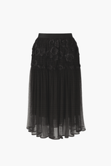 Arlo Floral Embellished Tulle Midi Skirt