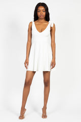 Gabriella Tie Shoulder Skater Mini Dress