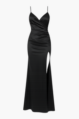 Thea High Slit Satin Maxi Gown