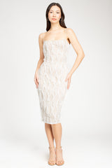 Samiah Ruffle Ribbon Midi Dress