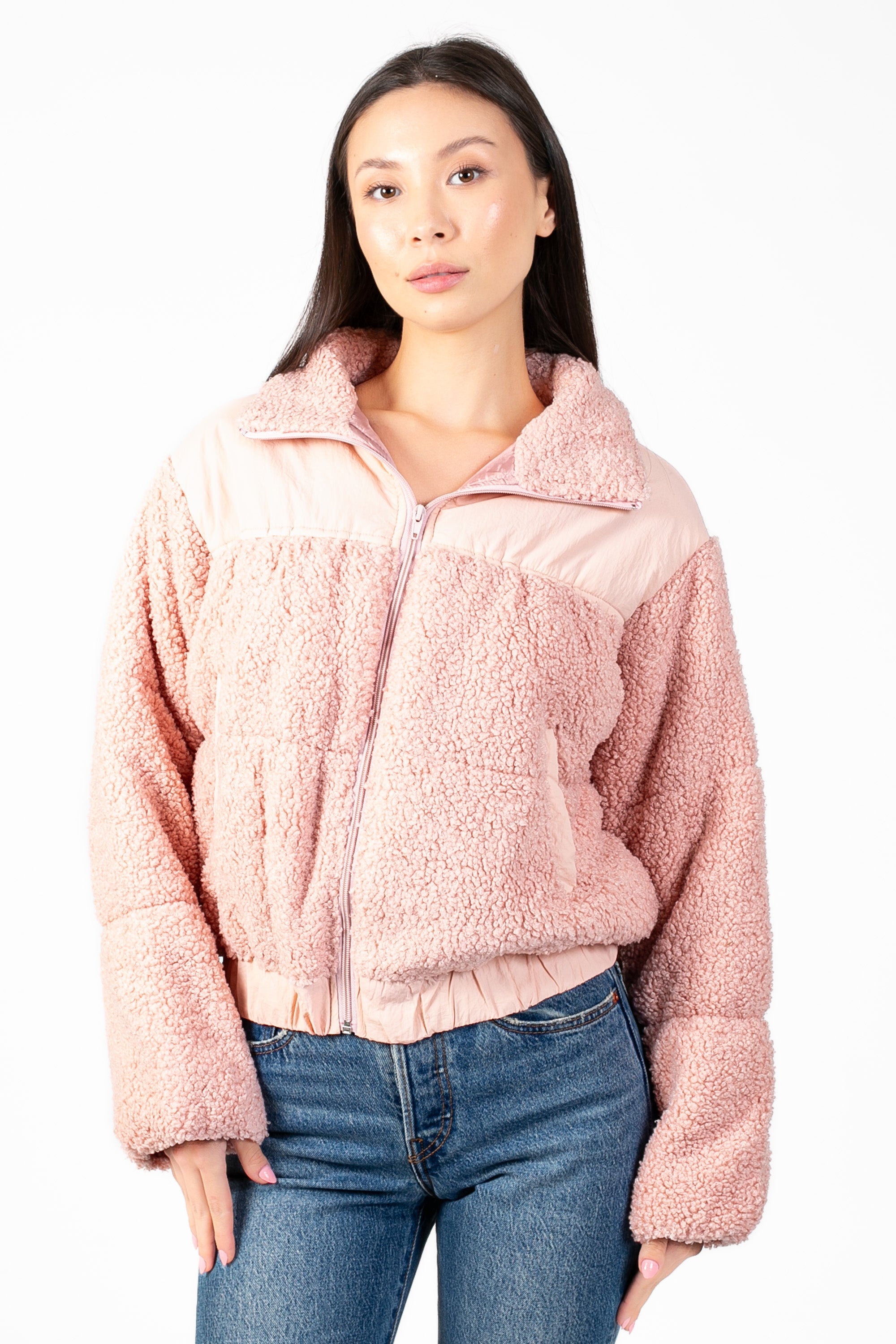 Fluffy Clouds Teddy Puffer Jacket