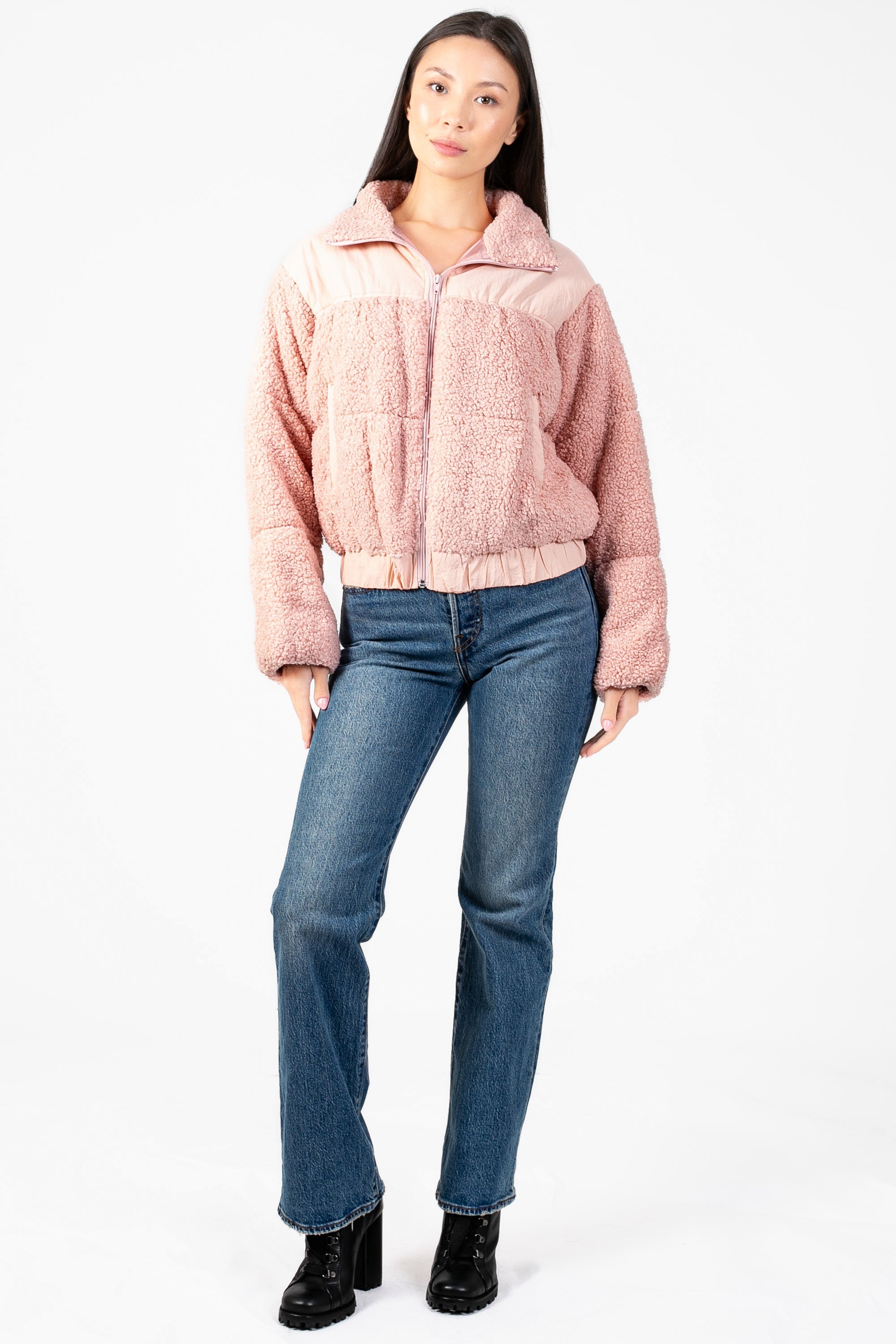 Fluffy Clouds Teddy Puffer Jacket