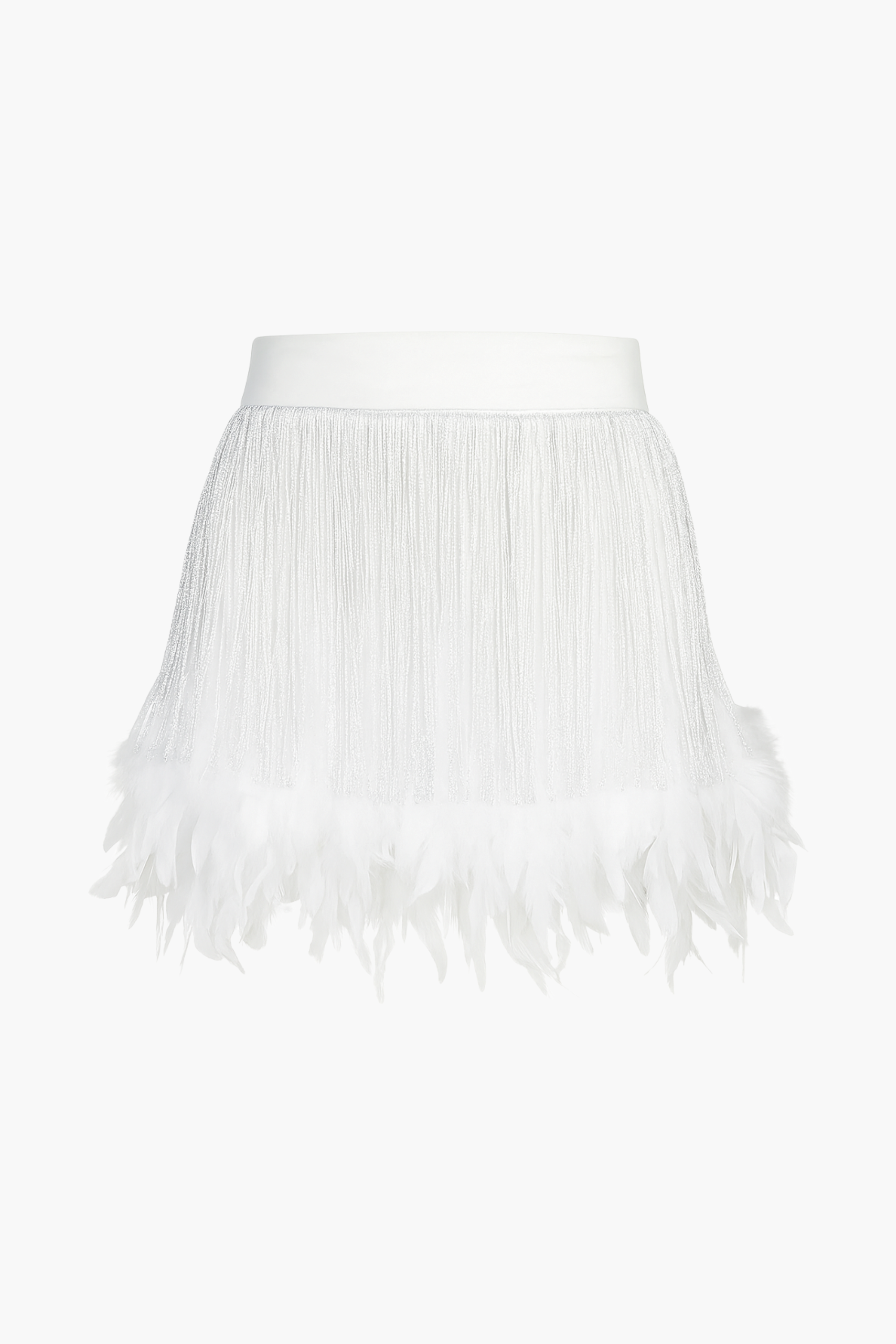 LoveGame Feather Trim Mini Skirt
