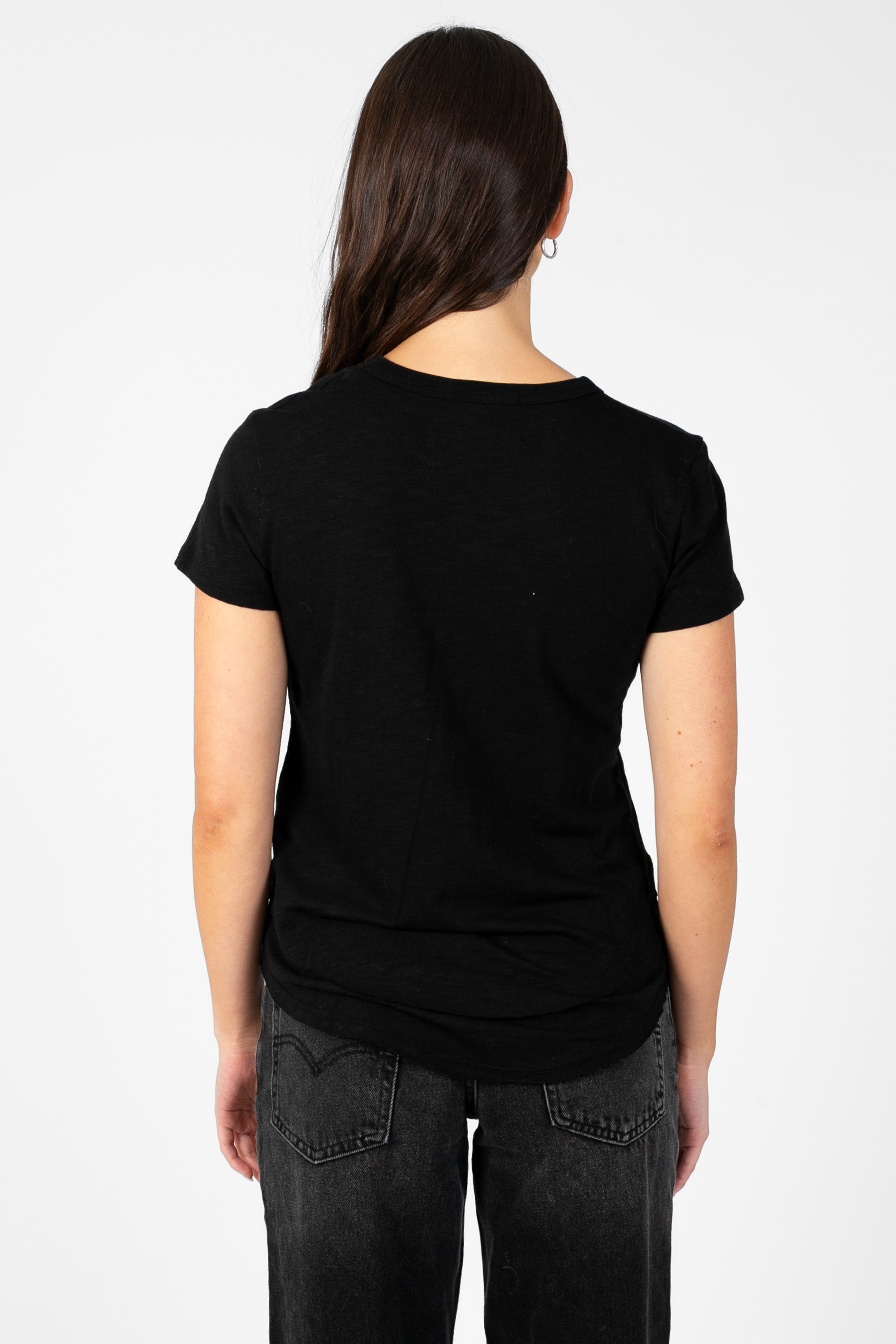 Ava Slub Jersey Mock Layer T-Shirt