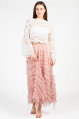 Addison Lace Bell Sleeve Blouse