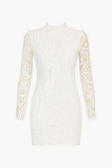 Valerie Mock Neck Sequin Mini Dress