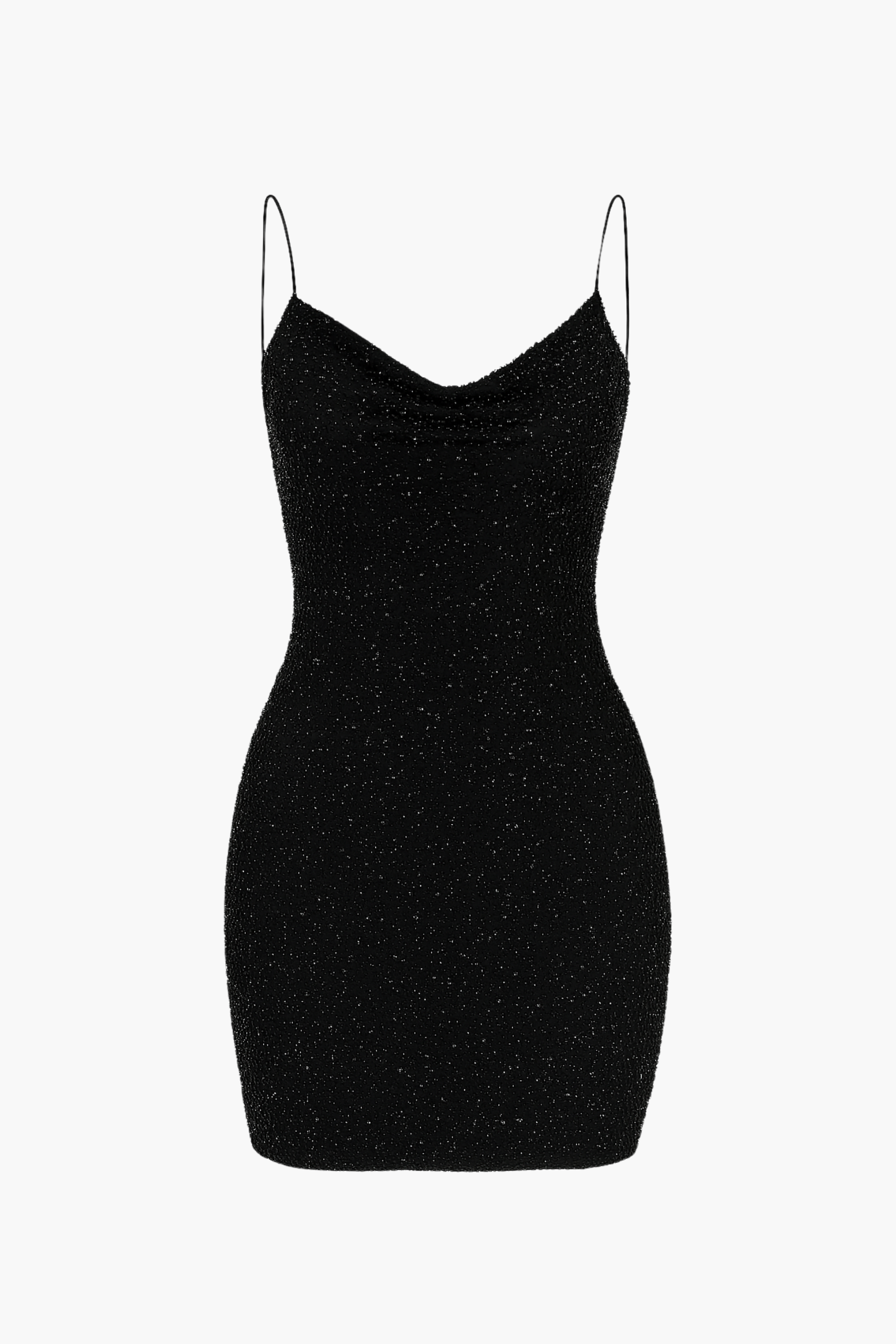Poker Face Pearl Beaded Embellished Mini Dress