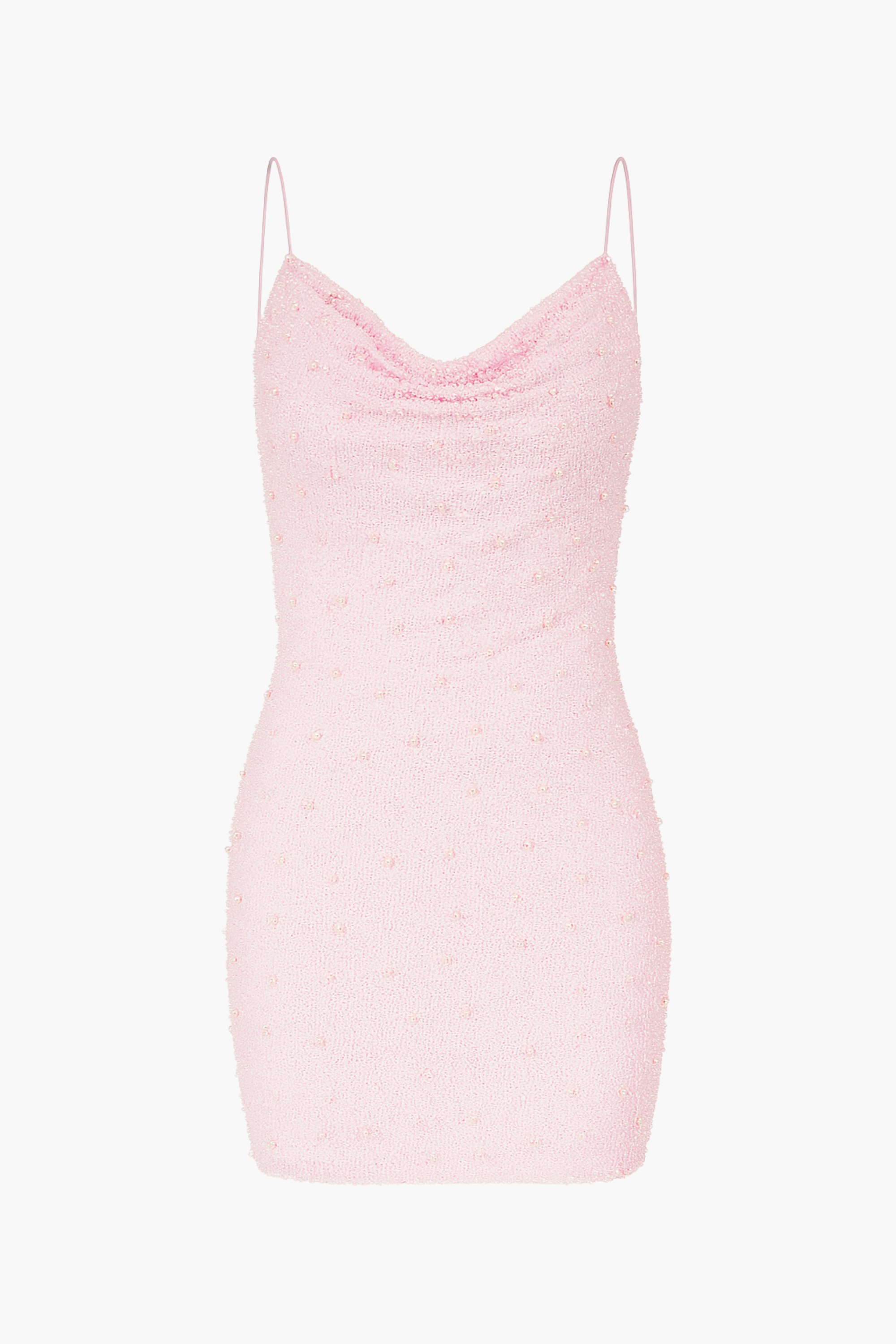 Poker Face Pearl Beaded Embellished Mini Dress