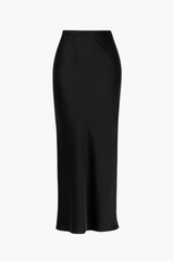 Zaria Satin Slip Midi Skirt
