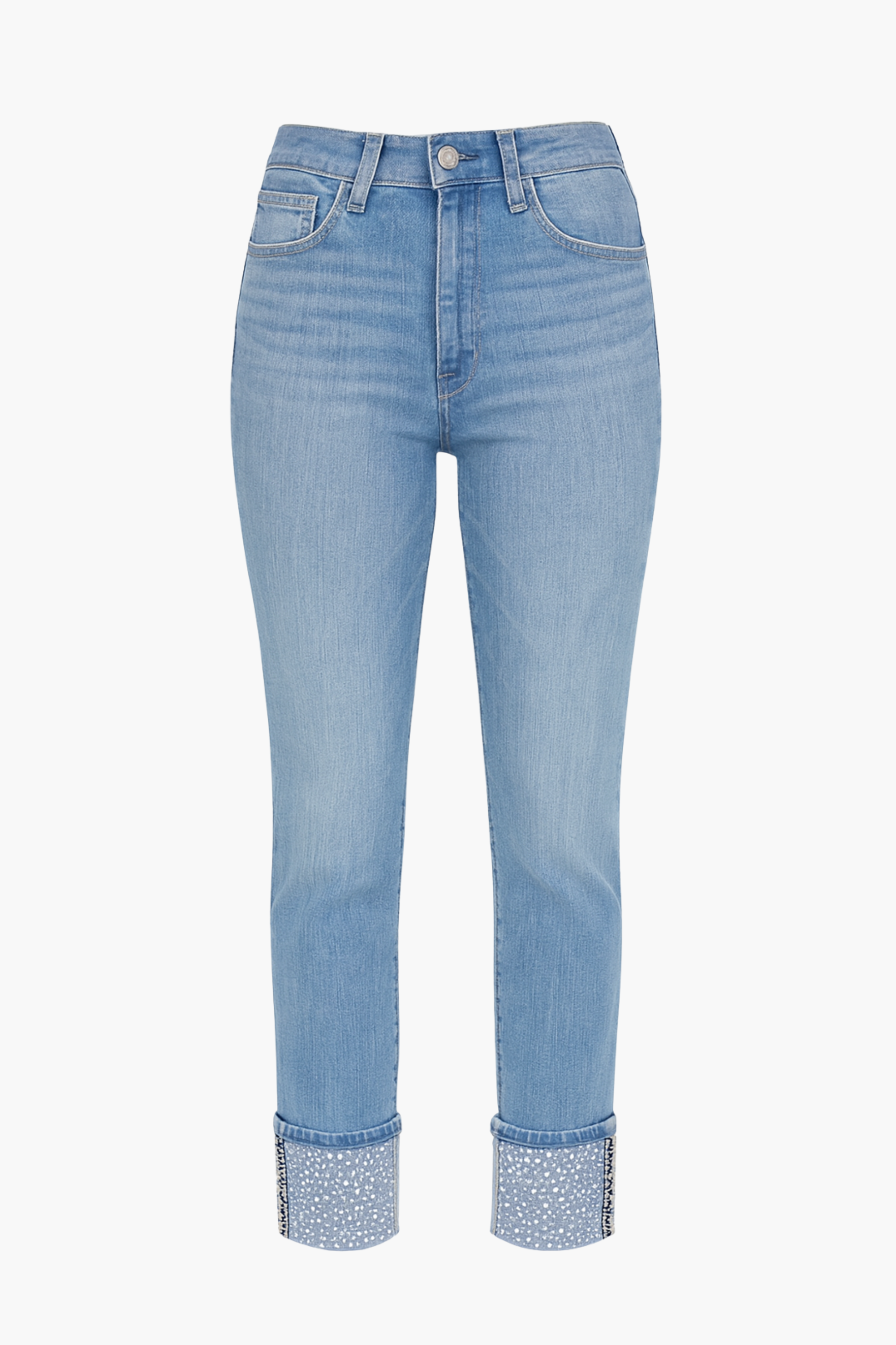 Vervet Jeanne Rhinestone Cuff Jeans