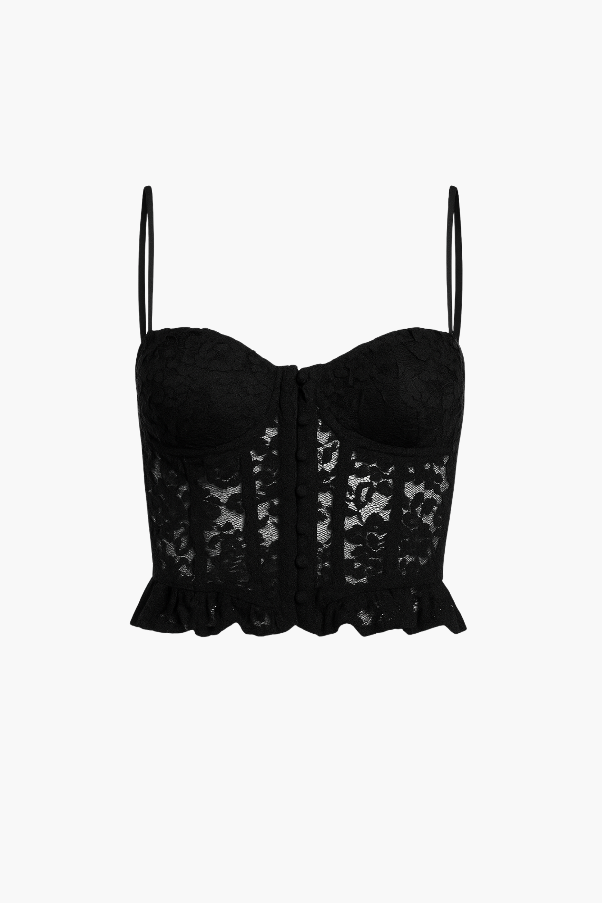 Amelie Lace Ruffle Corset