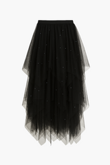 Marry The Night Pearl Embellished Tulle Midi Skirt