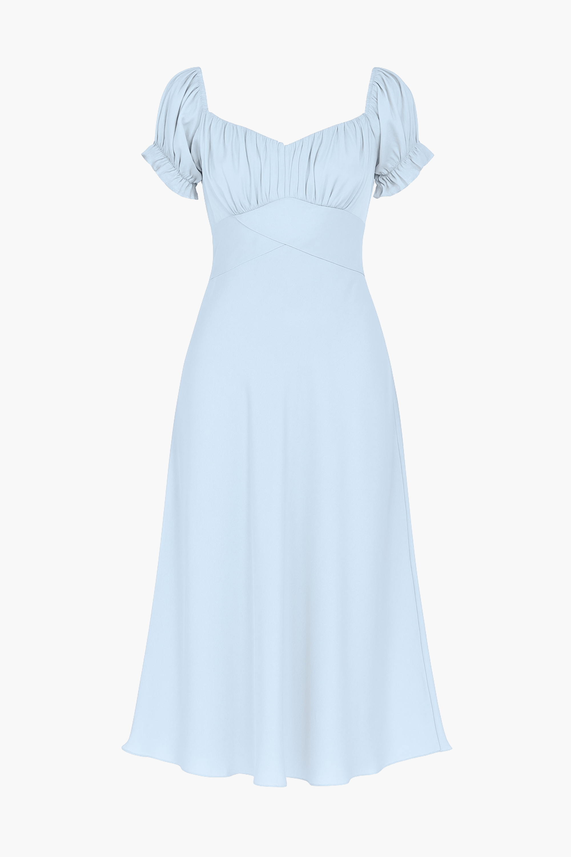 Cindy Satin Off-The-Shoulder Midi Dress