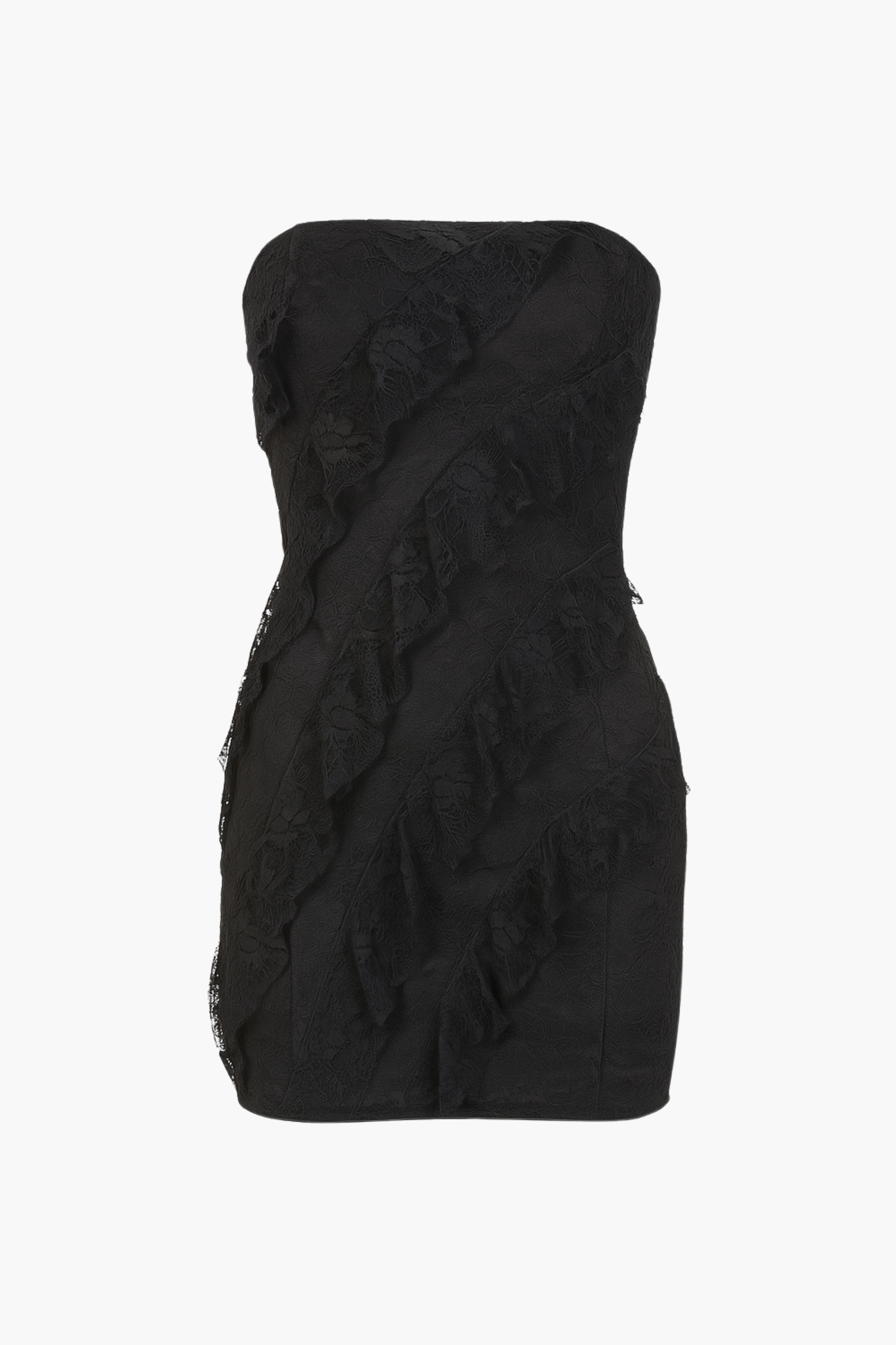 Bad Romance Lace Ruffle Mini Dress
