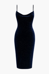 Makenna Shimmer Velvet Midi Dress