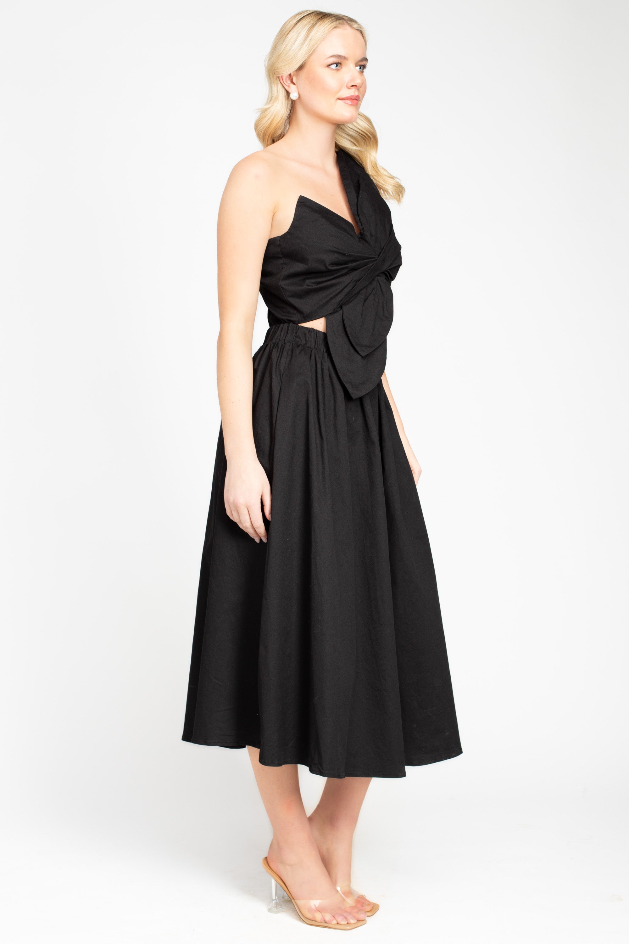 Odette Knot Twist Midi Dress