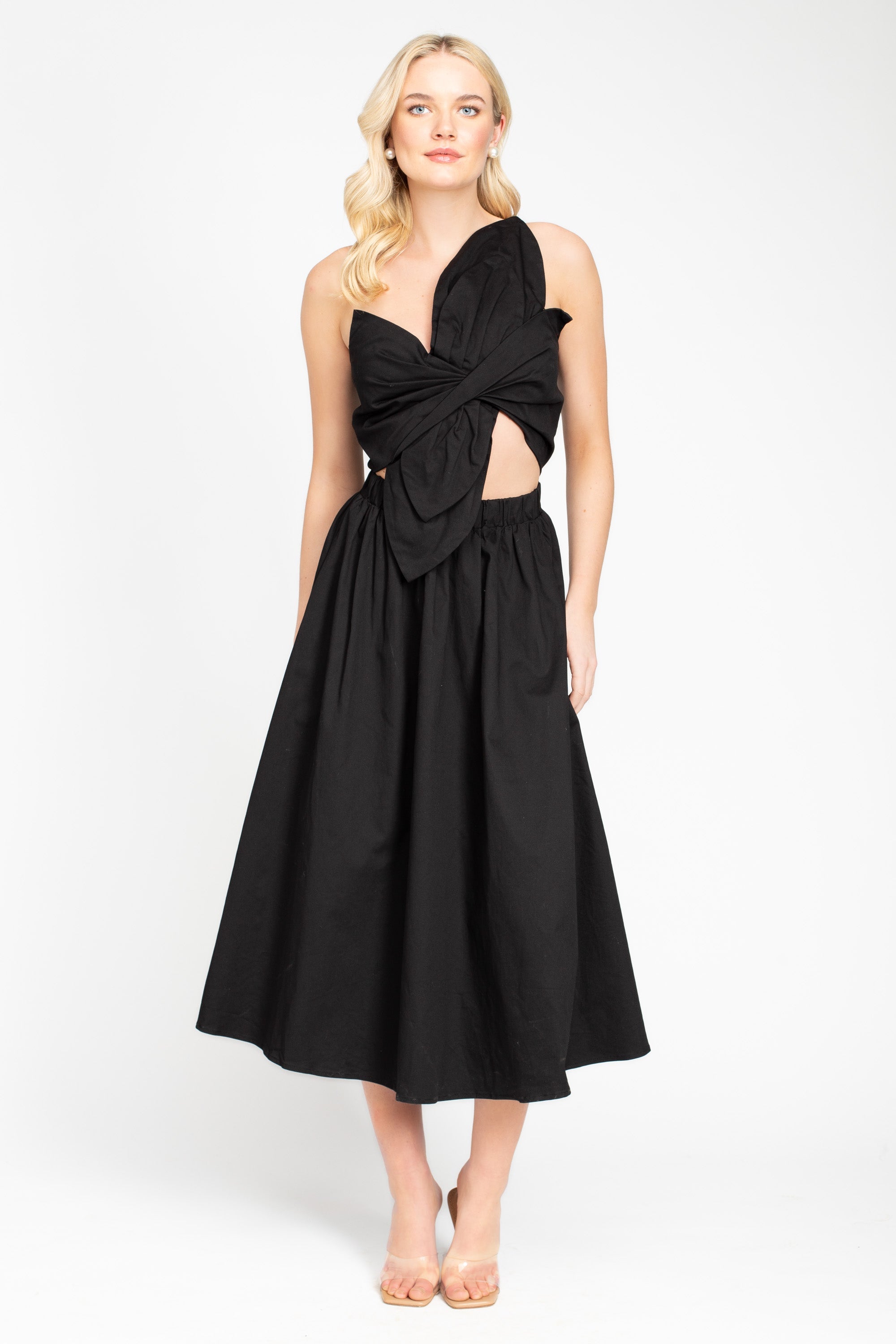 Odette Knot Twist Midi Dress