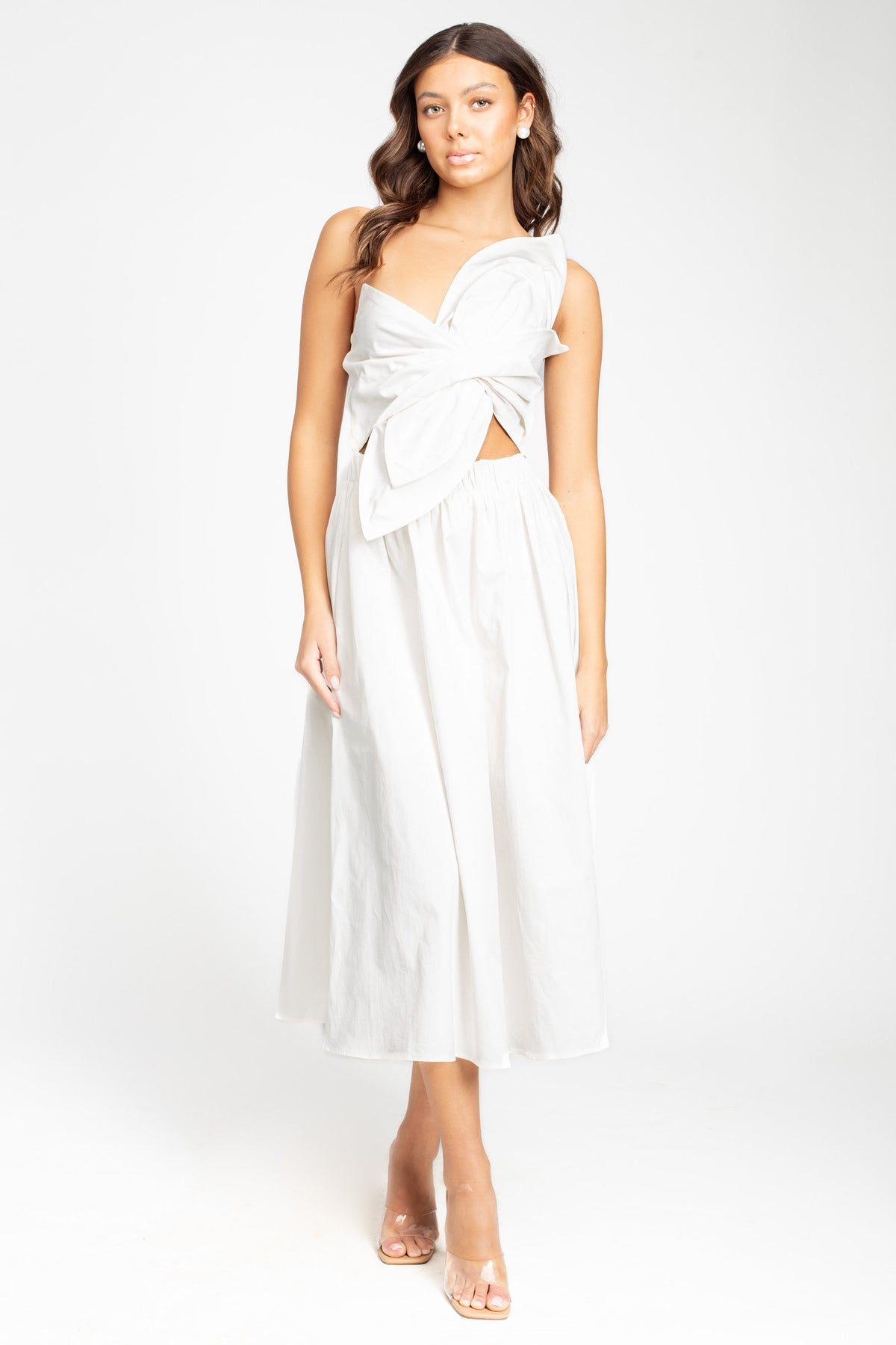 Odette Knot Twist Midi Dress