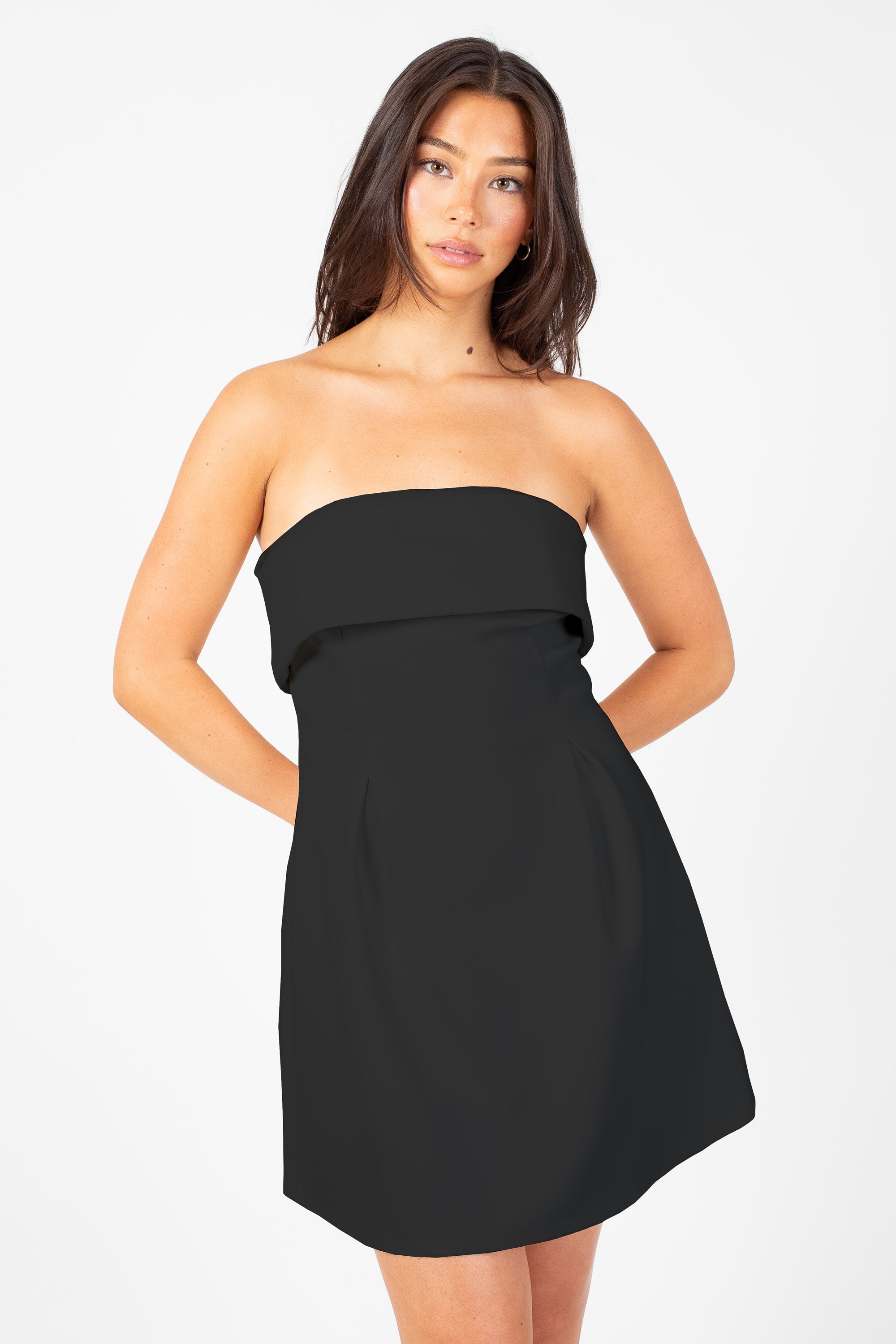 Giselle Strapless Pleated Mini Dress