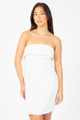 Giselle Strapless Pleated Mini Dress