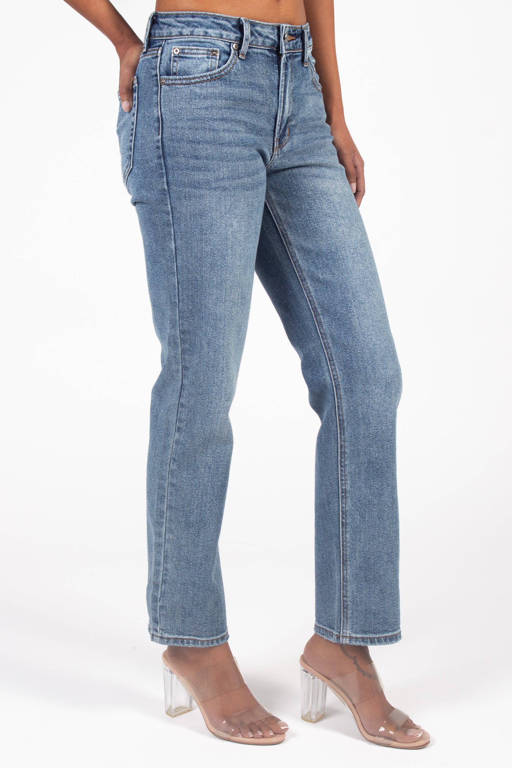 Just Black Denim Clean Stretch Straight Jeans