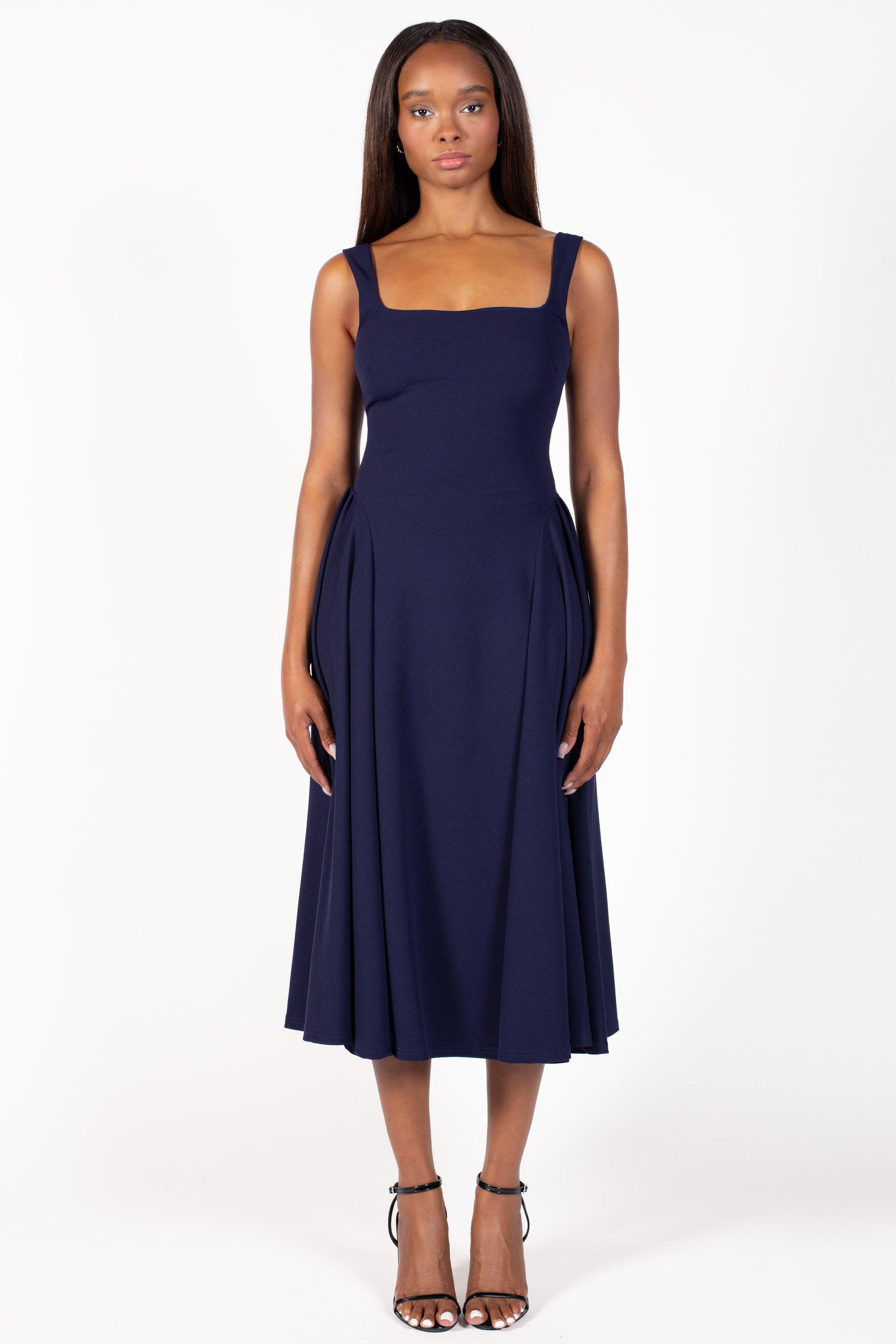 Thessaly Pleated Midi Dress