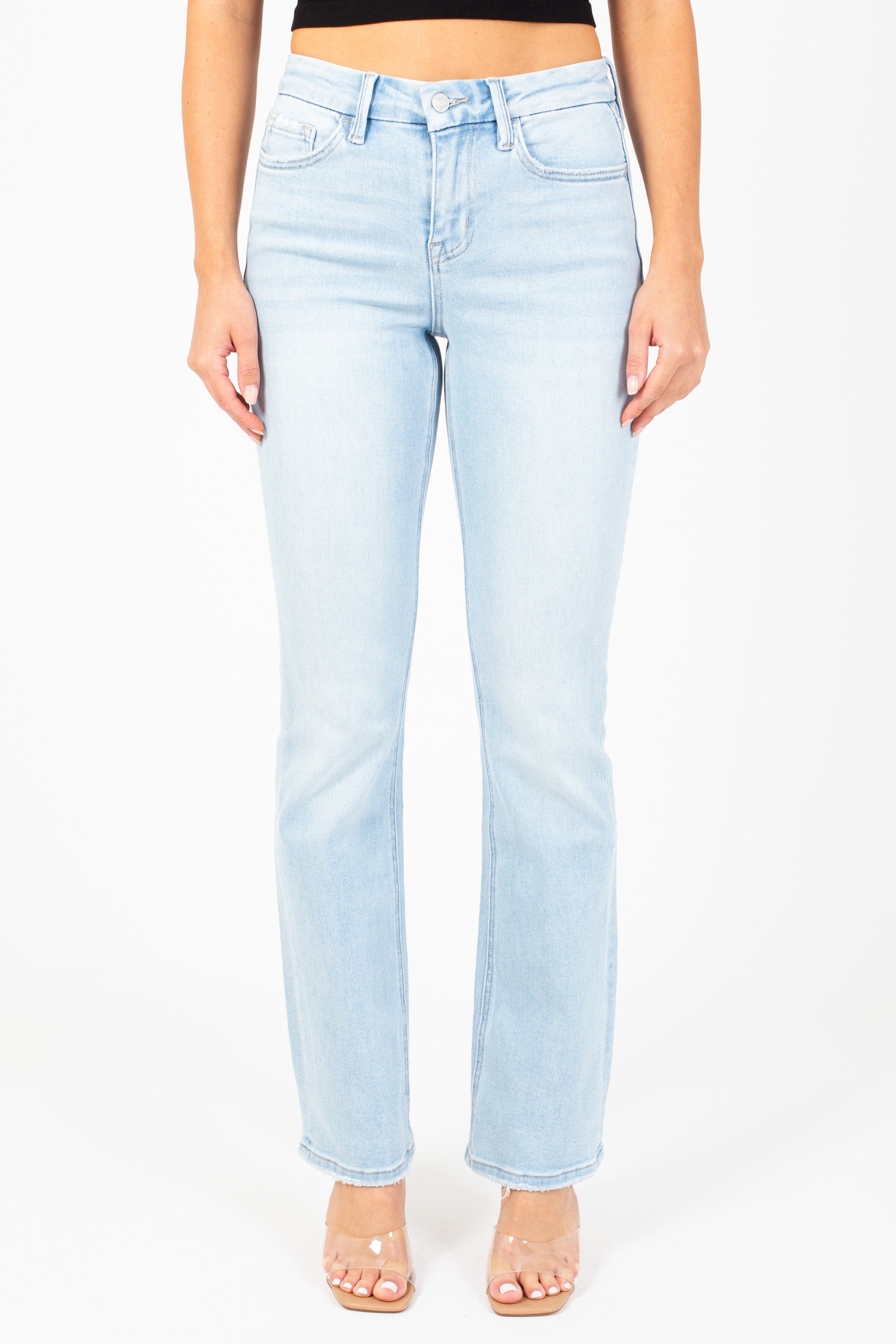Flying Monkey® Seamless Raw Hem Bootcut Jean