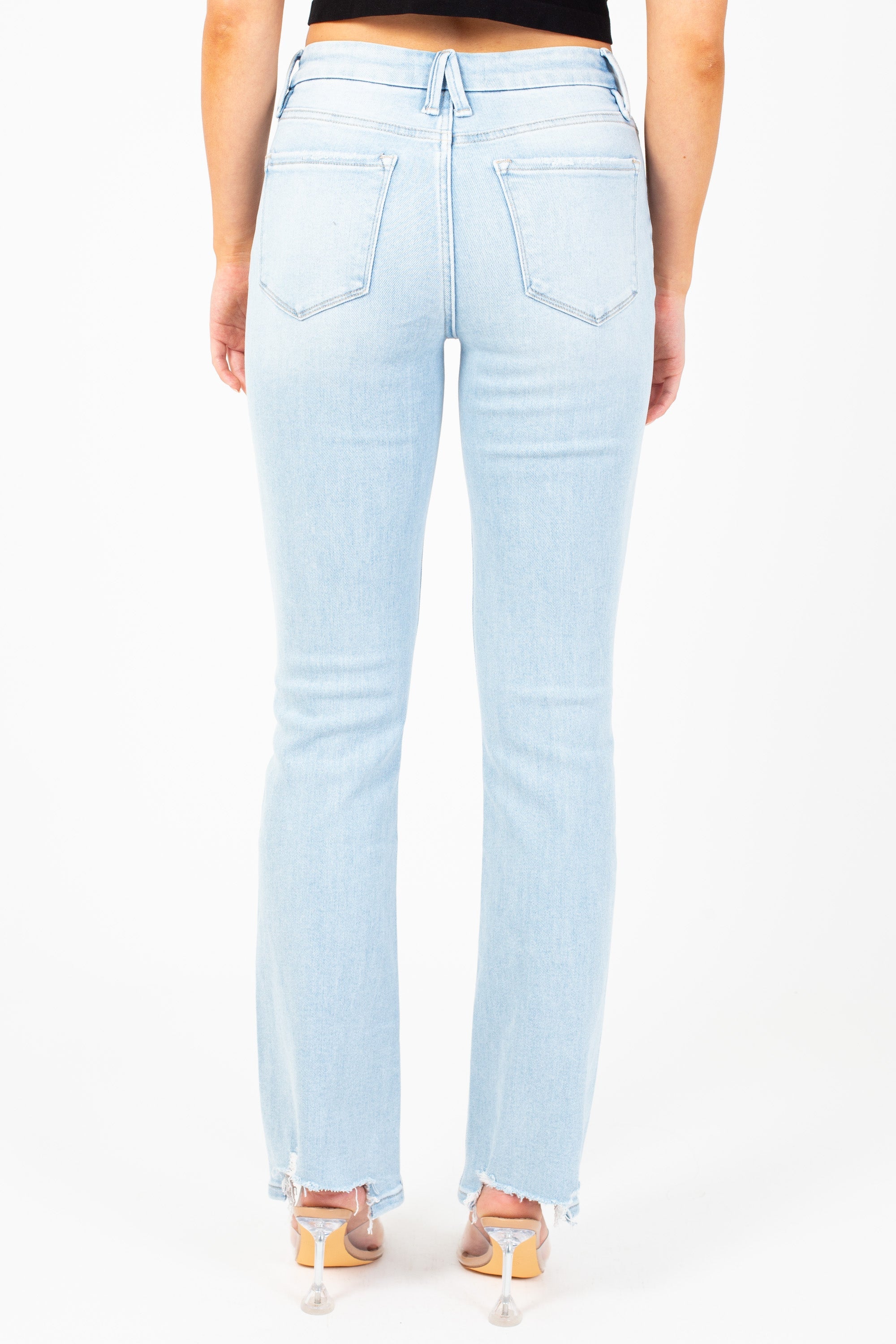 Flying Monkey® Seamless Raw Hem Bootcut Jean