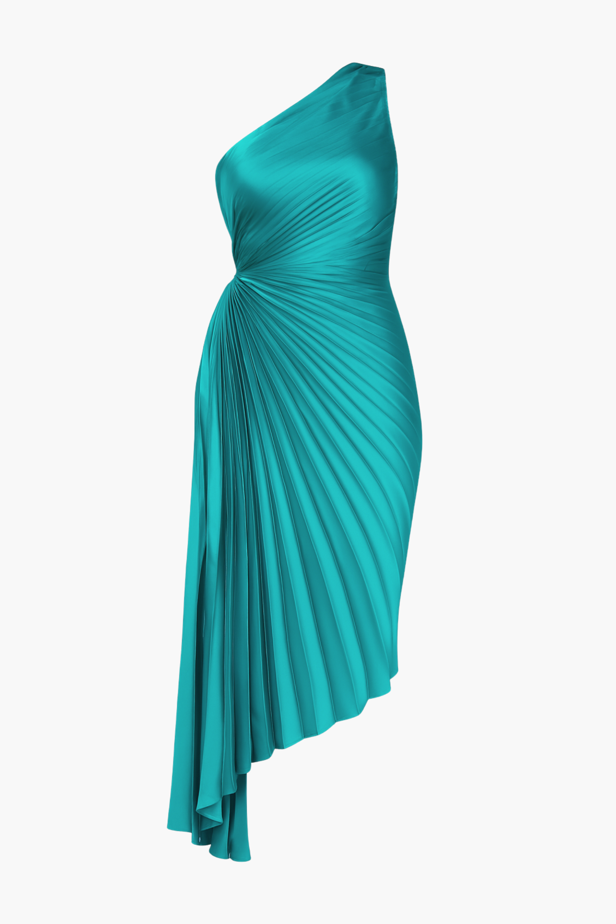 Reagan One Shoulder Pleated Hi Lo Maxi Dress