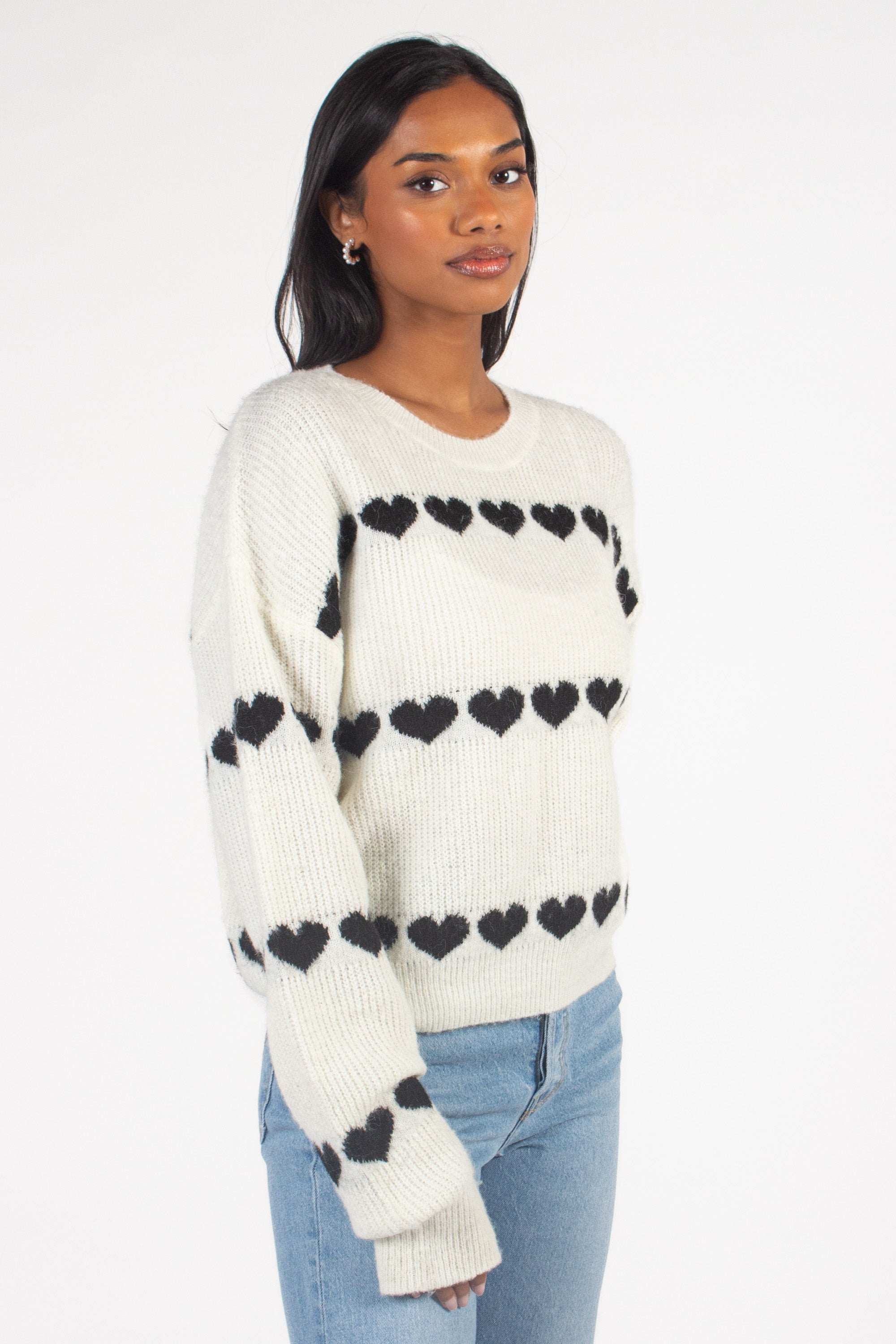 Lilliana Heart Knit Sweater