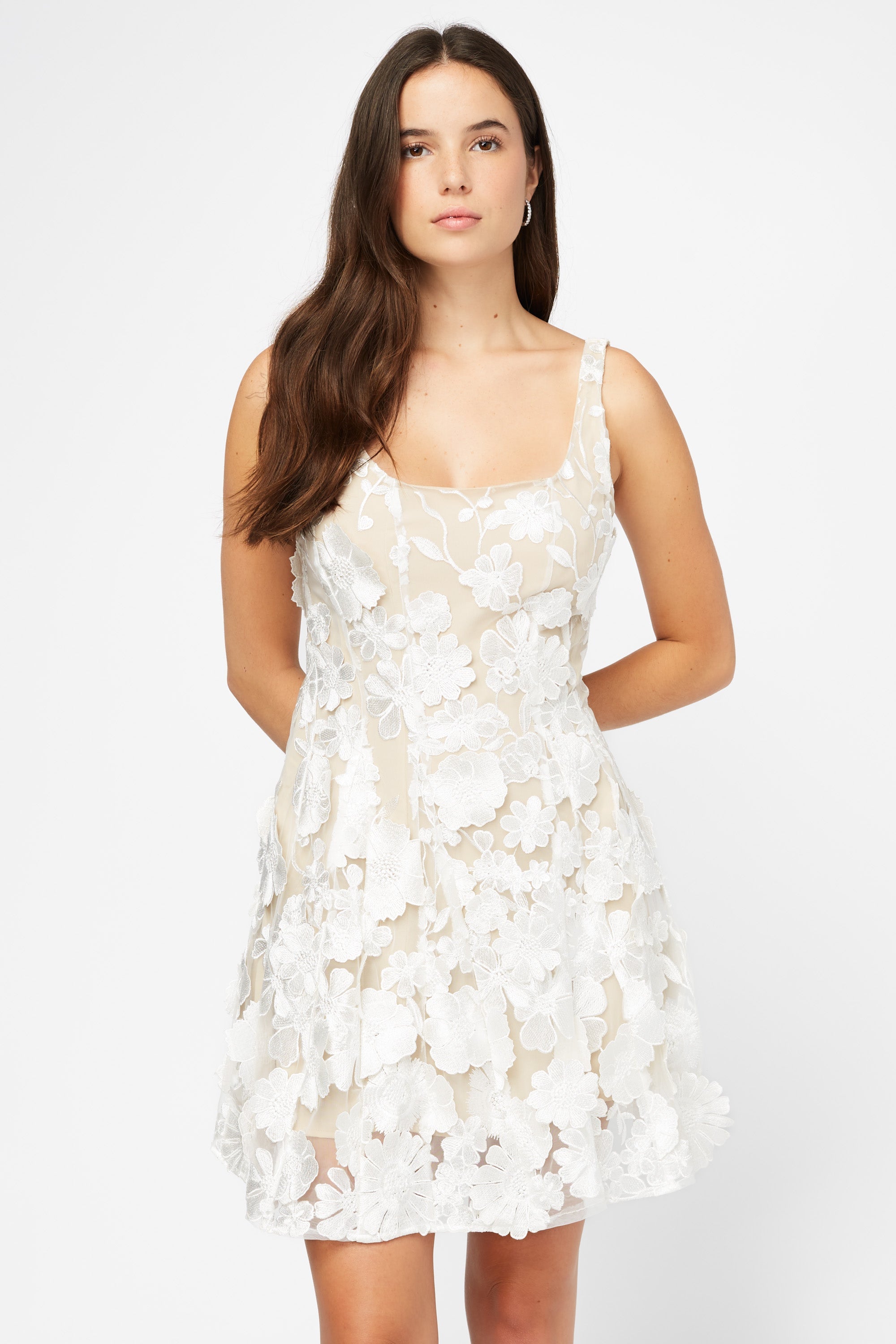 Forever Floral Embellished Mini Dress