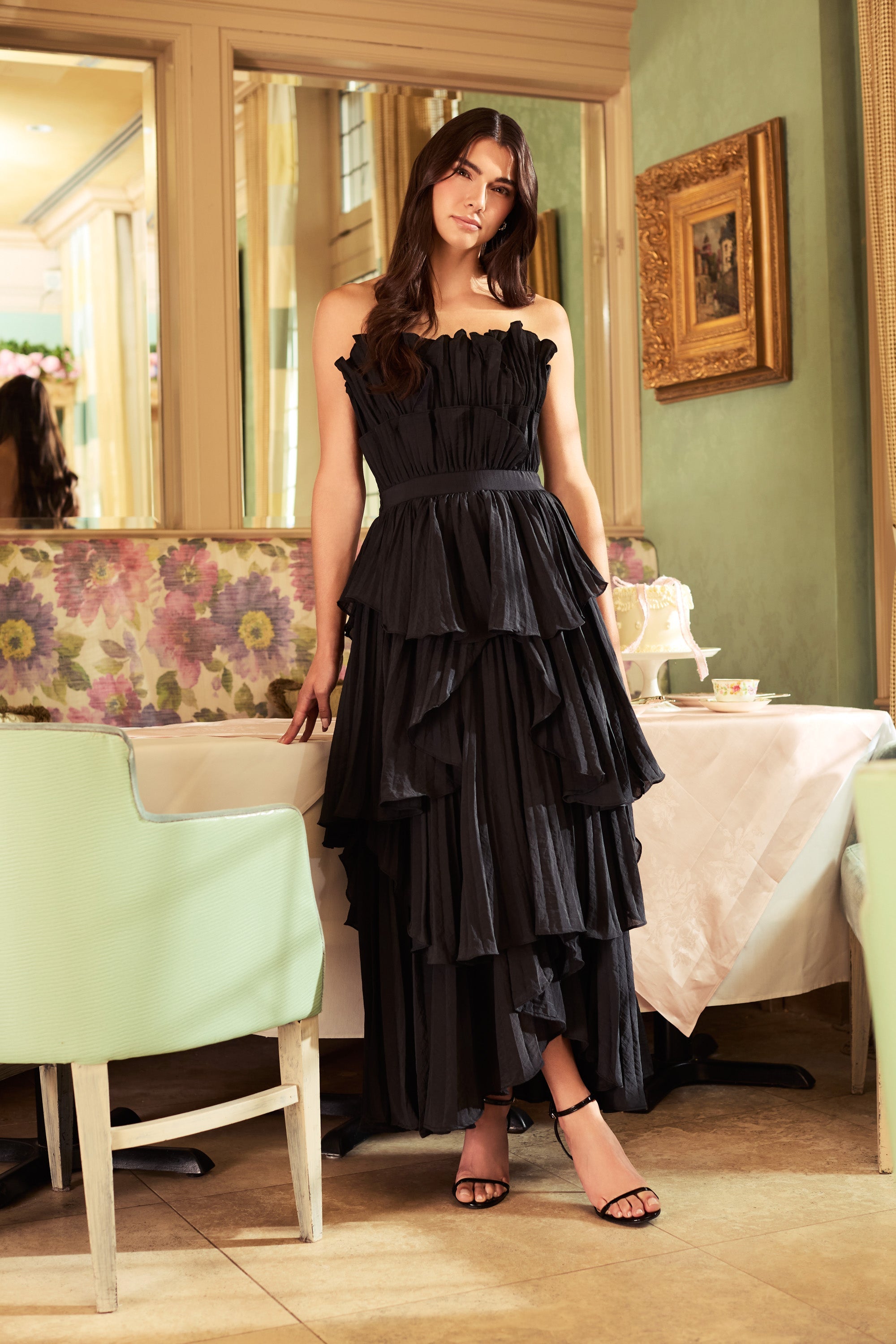 Margaret Ruffle Tiered Maxi Dress