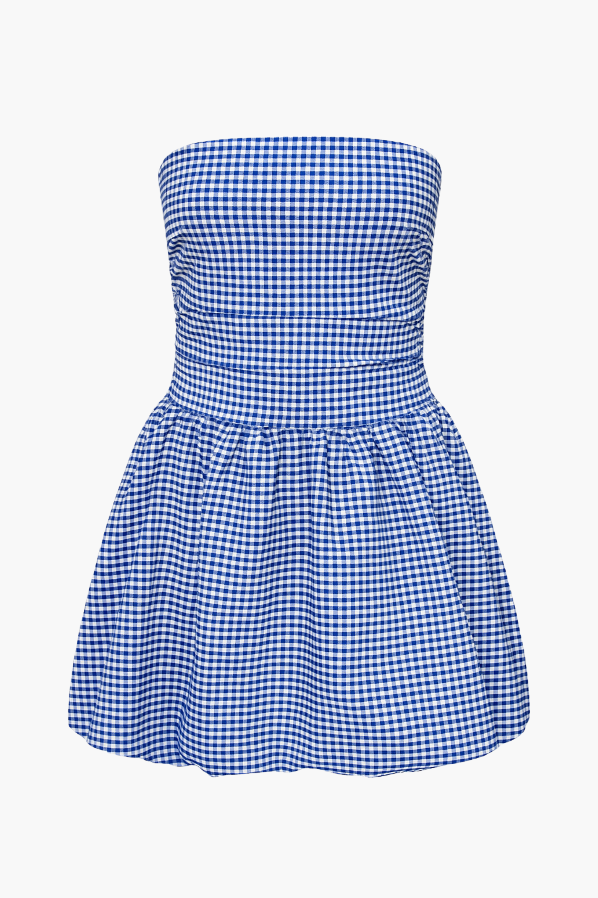 Clarissa Gingham Bubble Hem Mini Dress
