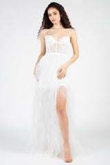 Miley Tulle Lace Maxi Dress